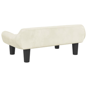 Divano per Bambini Crema 70x40x24 cm in Velluto