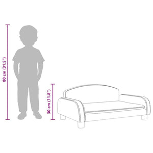 Divano per Bambini Nero 70x45x30 cm in Similpelle 3196363