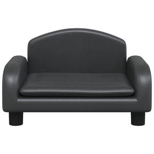 Divano per Bambini Nero 50x40x30 cm in Similpelle