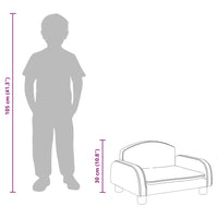 Divano per Bambini Crema 50x40x30 cm in Similpelle 3196375