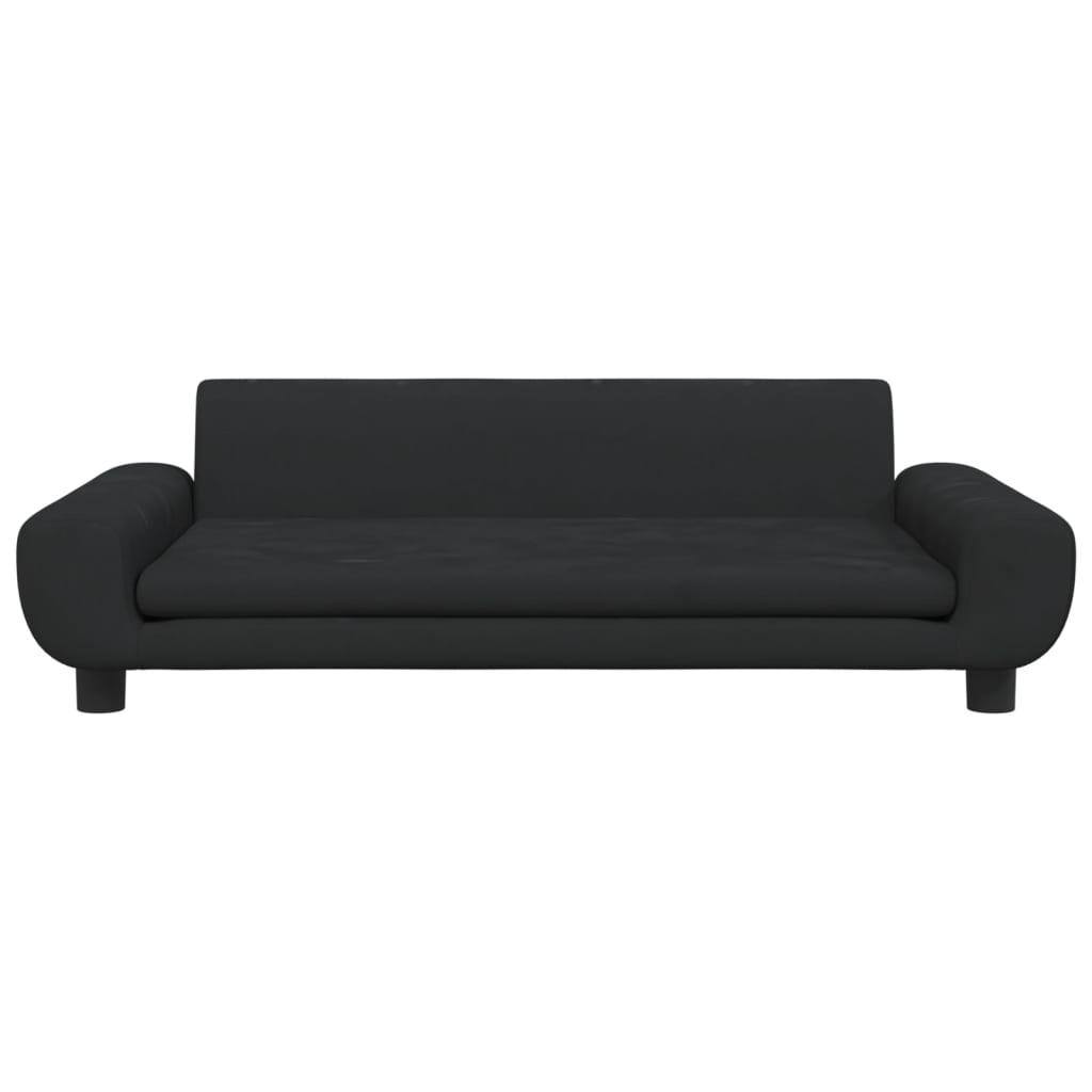 Divano per Bambini Nero 100x54x33 cm in Velluto 3196383