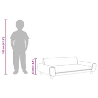 Divano per Bambini Nero 100x54x33 cm in Velluto 3196383