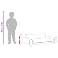 Divano per Bambini Crema 100x54x33 cm in Velluto 3196385