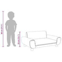 Divano per Bambini Rosa 70x45x33 cm in Velluto 3196389