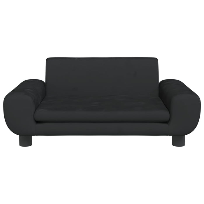 Divano per Bambini Nero 70x45x33 cm in Velluto