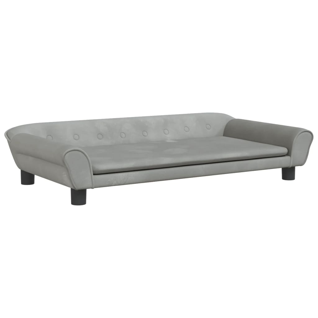 Divano per Bambini Grigio Chiaro 100x50x26 cm in Vellutocod mxl 117796