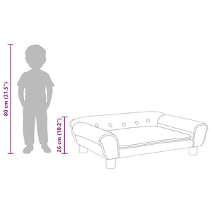 Divano per Bambini Marrone 70x45x26 cm in Velluto 3196405