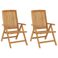 Sedie da Giardino Reclinabili con Cuscini 2 pz in Legno di Teak 3196445