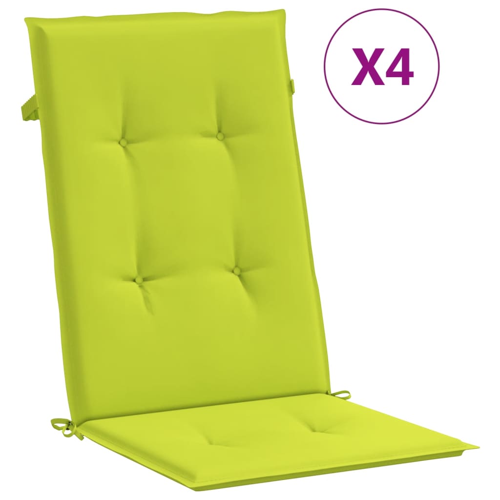 Sedie da Giardino Reclinabili con Cuscini 4 pz in Legno di Teak 3196474