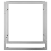 Portalegna 50x28x56 cm in Acciaio Inossidabile 357859