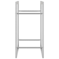 Portalegna 50x28x56 cm in Acciaio Inossidabile 357859