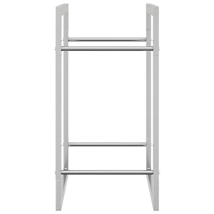 Portalegna 50x28x56 cm in Acciaio Inossidabile 357859