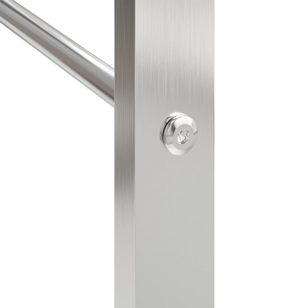 Portalegna-Scaffale per Legna 50x28x56 cm in Acciaio Inossidabile