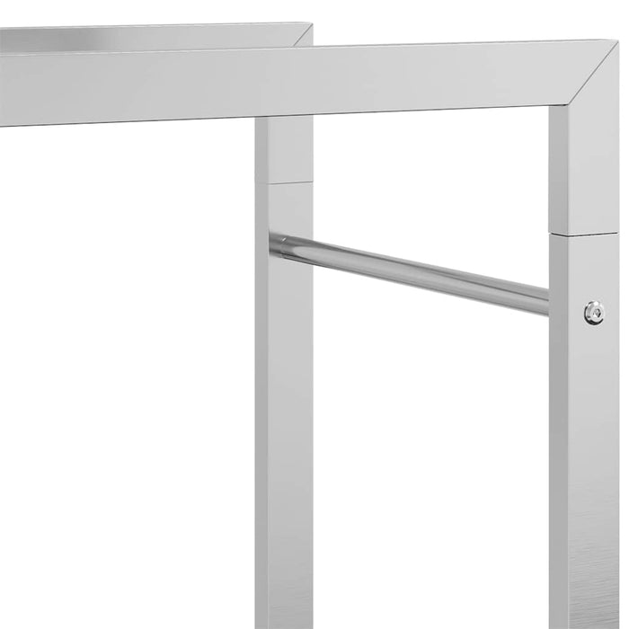 Portalegna 50x28x56 cm in Acciaio Inossidabile 357859