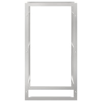 Portalegna 50 x 28 x 94 cm in acciaio inox argento 02_0043717