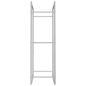 Portalegna 50x28x94 cm in Acciaio Inossidabile