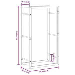 Portalegna 50x28x94 cm in Acciaio Inossidabile 357860
