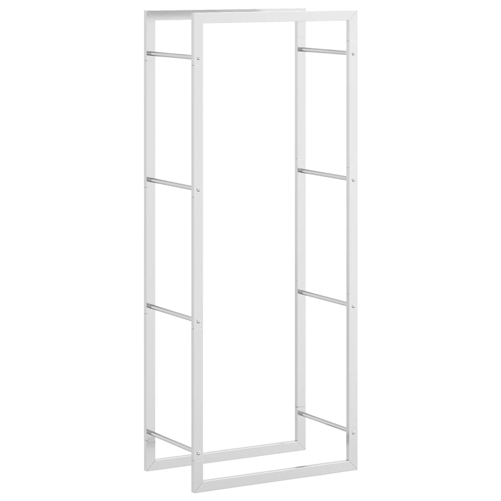 Portalegna 50x28x132 cm in Acciaio Inossidabile 357861