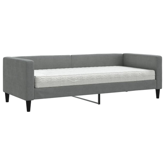 Divano Letto con Materasso-Sofa Letto-Daybed Grigio Scuro 80x200 cm in Tessuto 817453