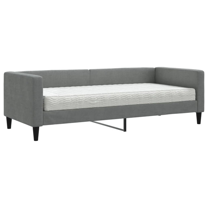 Divano Letto con Materasso-Sofa Letto-Daybed Grigio Scuro 80x200 cm in Tessuto 817453