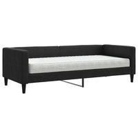 Divano Letto con Materasso-Sofa Letto-Daybed Nero 80x200 cm in Tessuto 381473