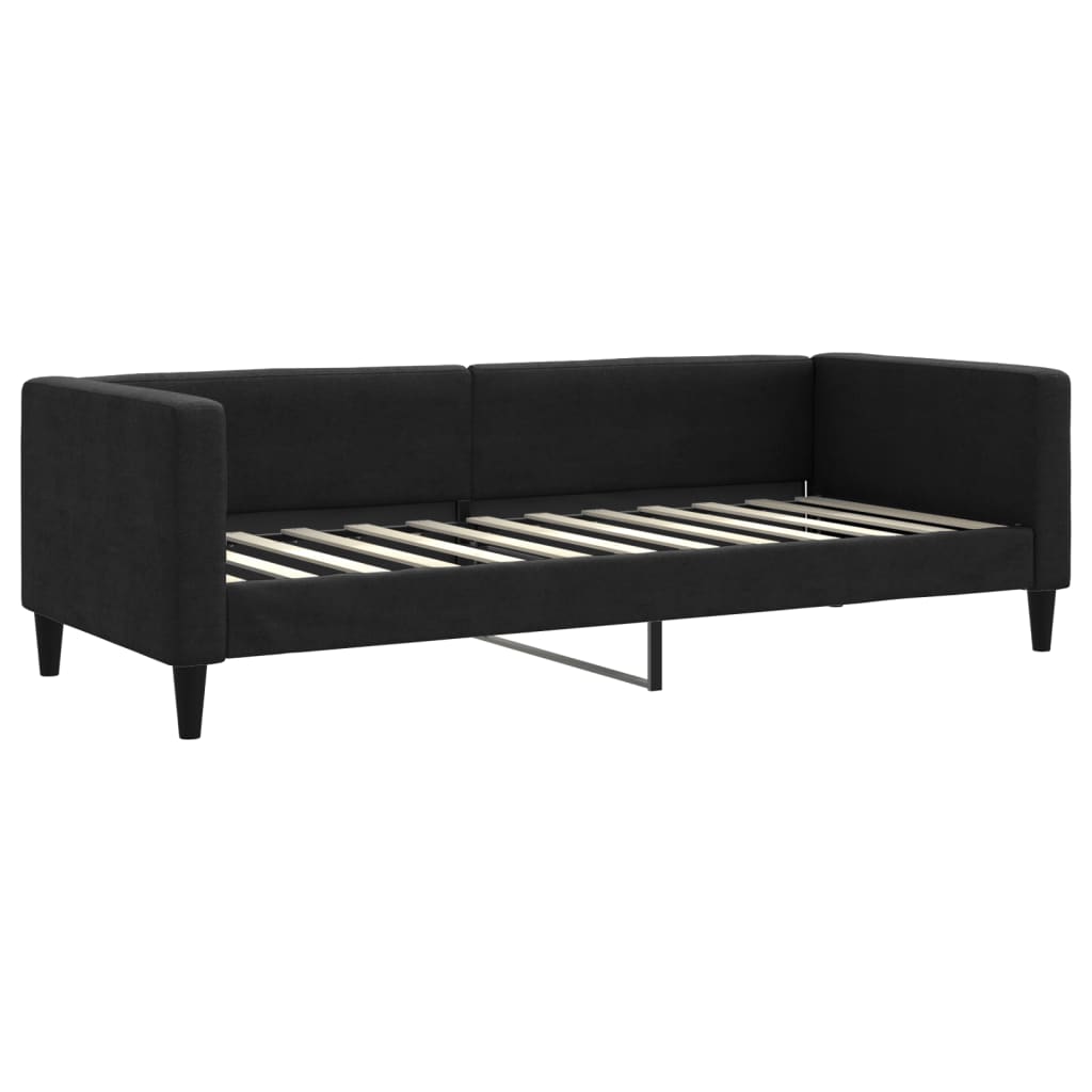 Divano Letto con Materasso-Sofa Letto-Daybed Nero 80x200 cm in Tessuto 381473