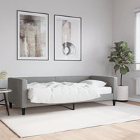 Divano Letto con Materasso Grigio Chiaro 90x200 cm in Tessuto 3196560
