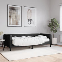 Divano Letto con Materasso Nero 90x200 cm in Tessuto 3196562