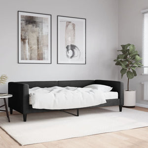 Divano Letto con Materasso Nero 90x200 cm in Tessuto 3196562