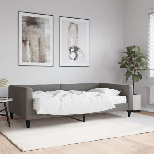 Divano Letto con Materasso Grigio Scuro 100x200 cm in Tessutocod mxl 71837