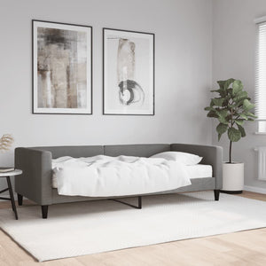 Divano Letto con Materasso-Sofa Letto-Daybed Grigio Scuro 90x190 cm in Tessuto 806802