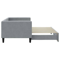 Divano Letto con Letto Estraibile Grigio Chiaro 80x200 Tessuto