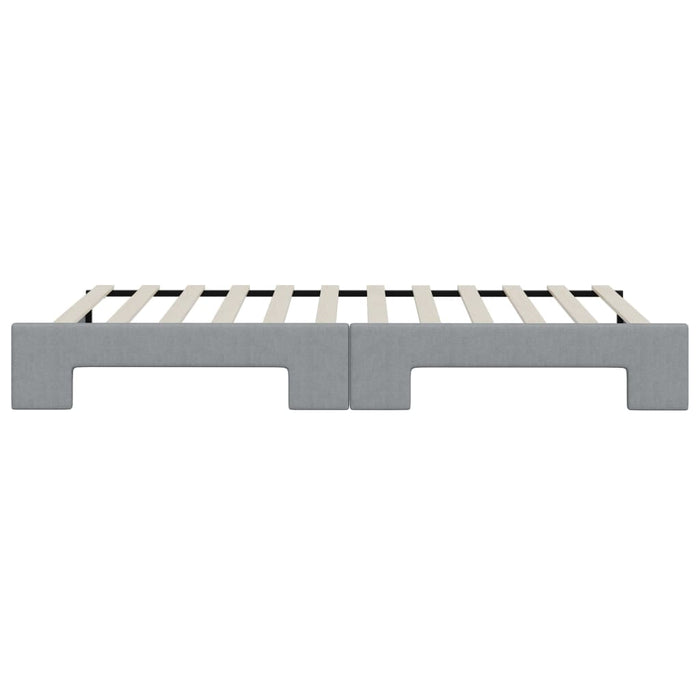 Divano Letto con Letto Estraibile Grigio Chiaro 80x200 Tessuto 3196573