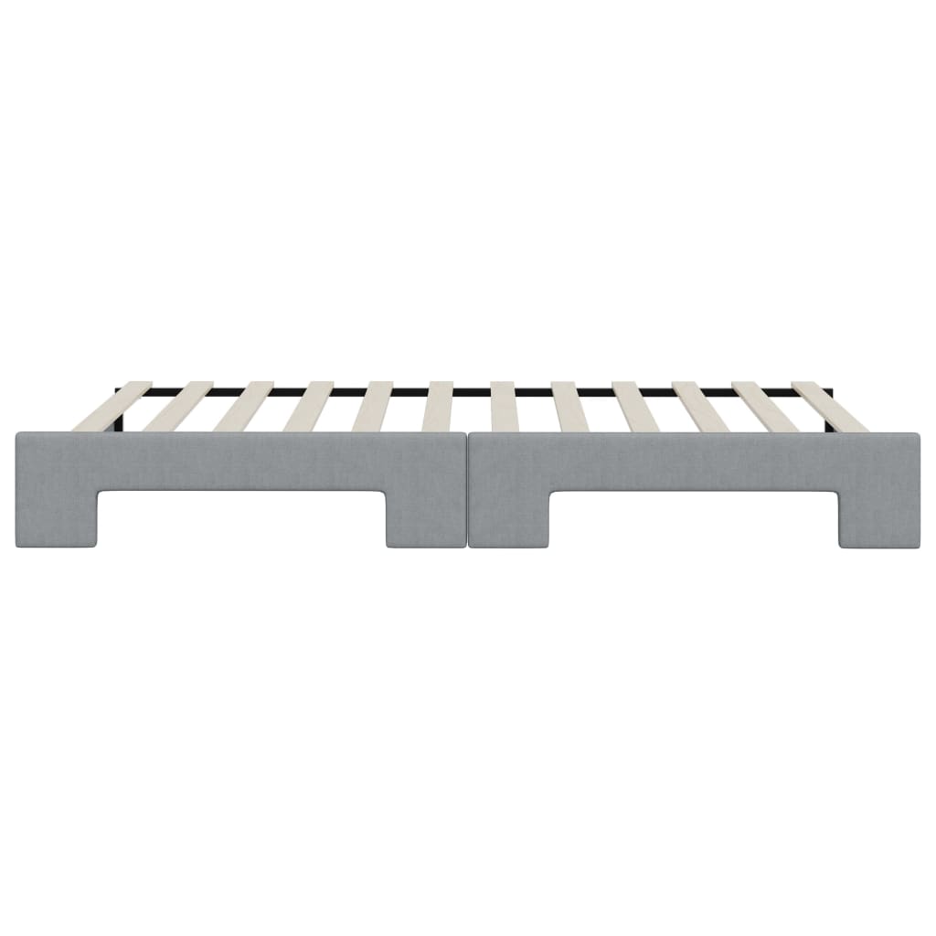 Divano Letto con Letto Estraibile Grigio Chiaro 80x200 Tessuto