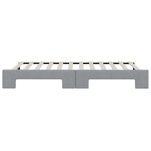 Divano Letto con Letto Estraibile Grigio Chiaro 80x200 Tessuto