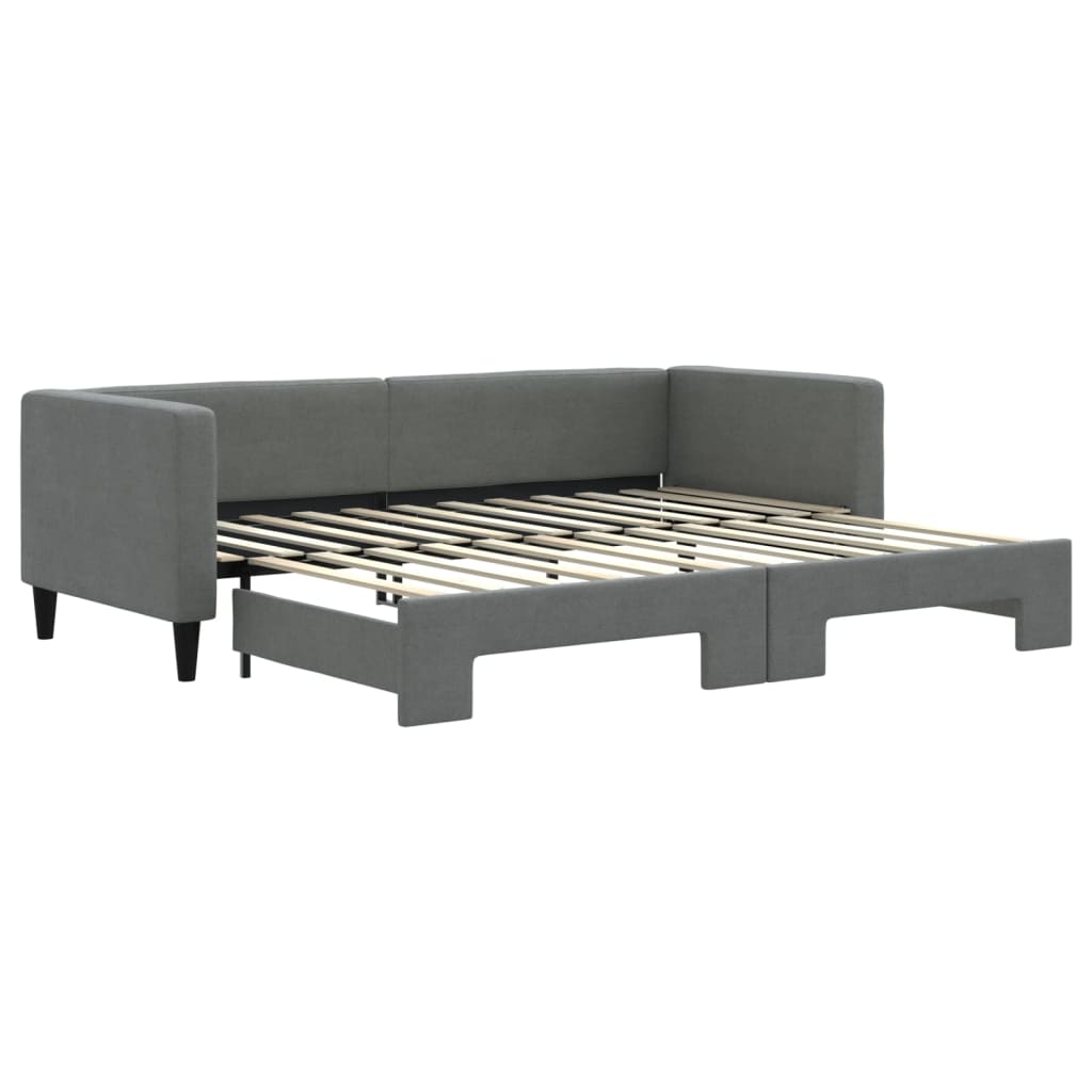 Divano Letto con Letto Estraibile Grigio Scuro 80x200 Tessutocod mxl 130606
