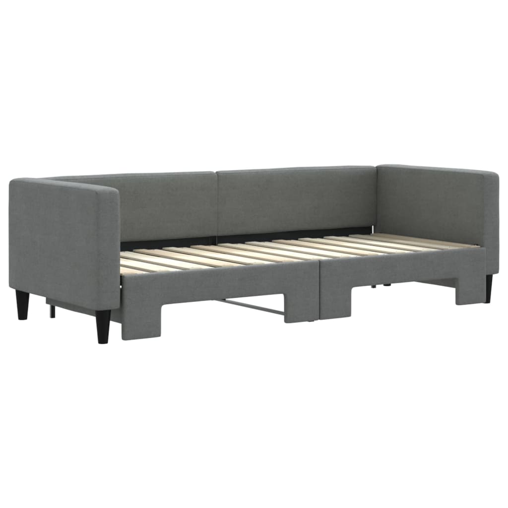 Divano Letto con Letto Estraibile-Sofa Letto-Daybed Grigio Scuro 80x200 Tessuto 221555