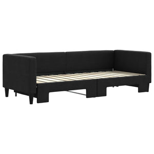 Divano Letto con Letto Estraibile-Sofa Letto-Daybed Nero 80x200 Tessuto 380185