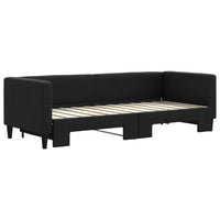 Divano Letto con Letto Estraibile Nero 80x200 Tessuto