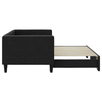 Divano Letto con Letto Estraibile Nero 80x200 Tessuto