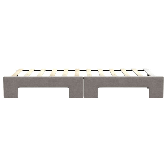 Divano Letto con Letto Estraibile-Sofa Letto-Daybed Tortora 80x200 cm Tessuto 750303