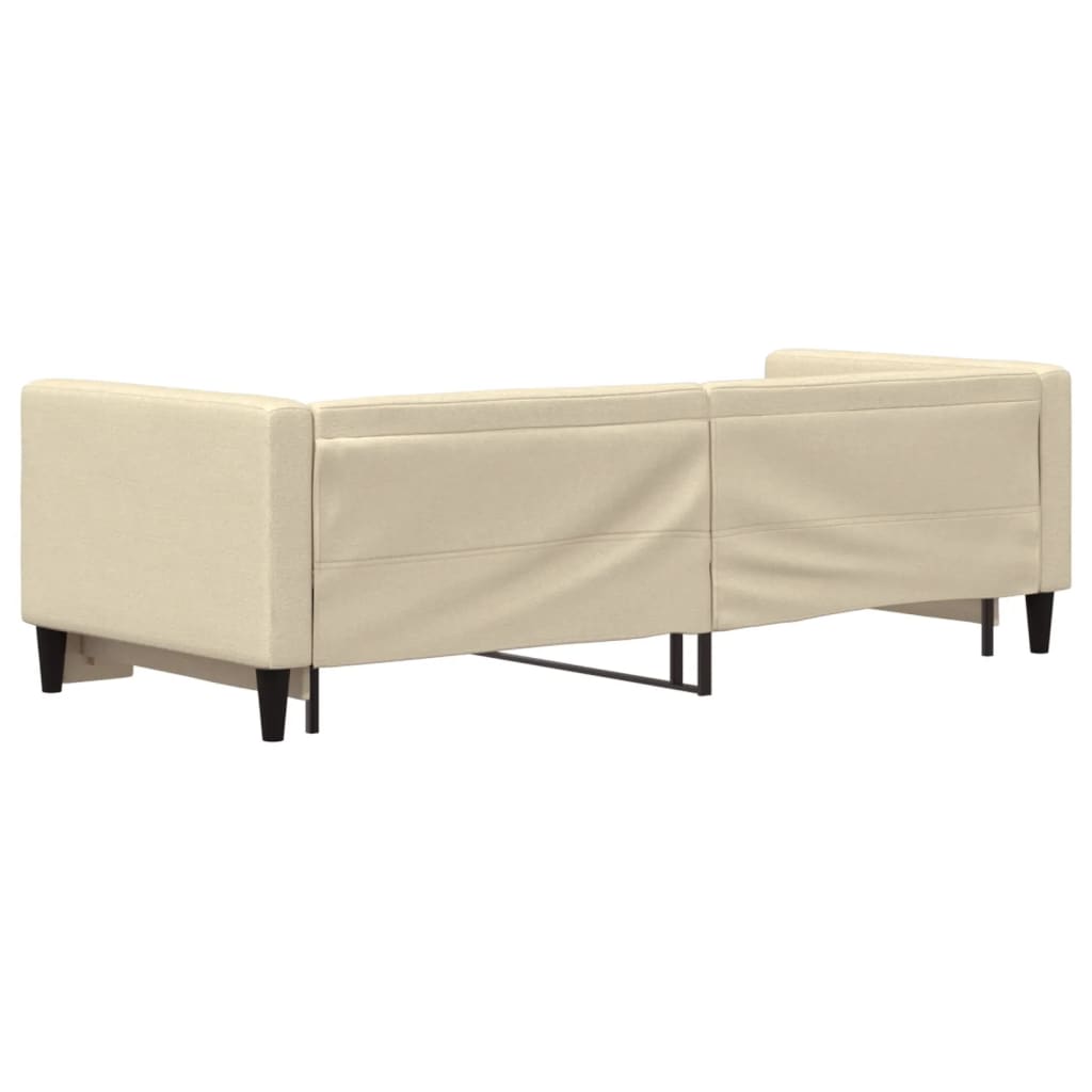 Divano Letto con Letto Estraibile-Sofa Letto-Daybed Crema 80x200 cm Tessuto 597593