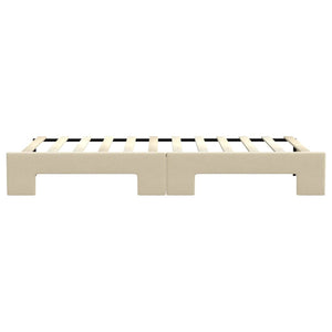Divano Letto con Letto Estraibile-Sofa Letto-Daybed Crema 80x200 cm Tessuto 597593
