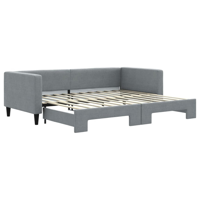 Divano Letto con Letto Estraibile Grigio Chiaro 90x200 Tessuto 3196578