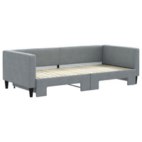 Divano Letto con Letto Estraibile-Sofa Letto-Daybed Grigio Chiaro 90x200 Tessuto 276973