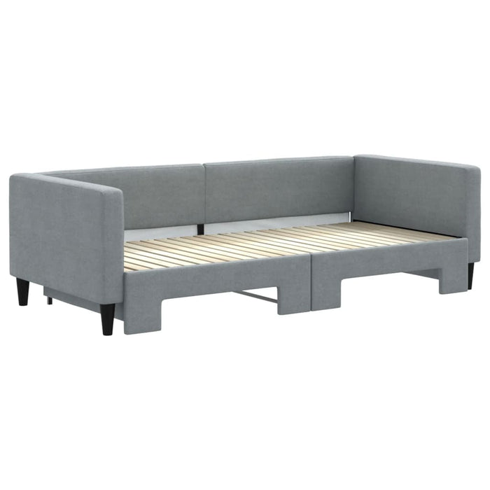 Divano Letto con Letto Estraibile-Sofa Letto-Daybed Grigio Chiaro 90x200 Tessuto 276973