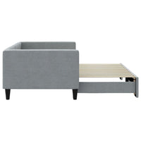 Divano Letto con Letto Estraibile Grigio Chiaro 90x200 Tessuto 3196578