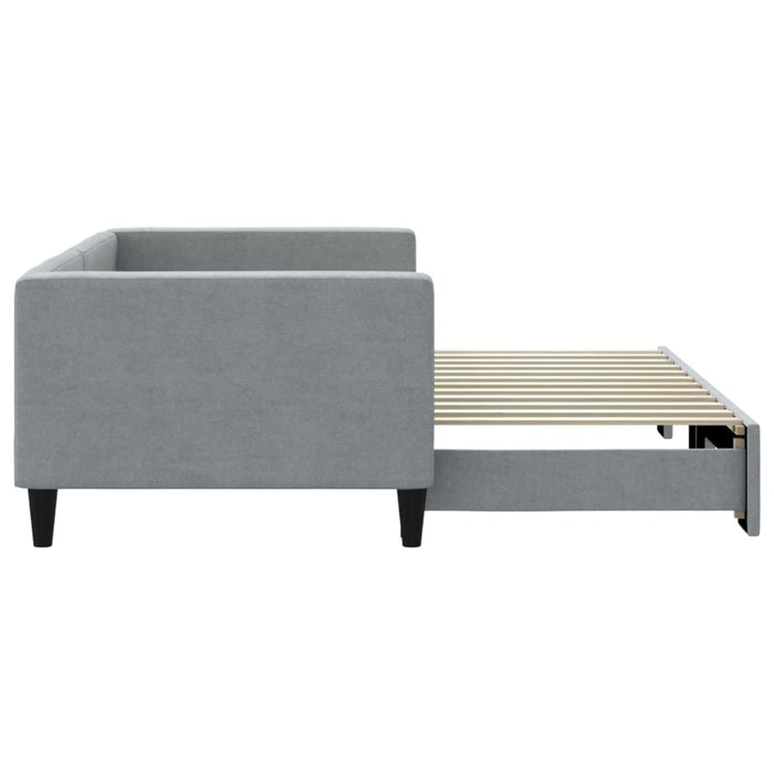 Divano Letto con Letto Estraibile Grigio Chiaro 90x200 Tessuto 3196578