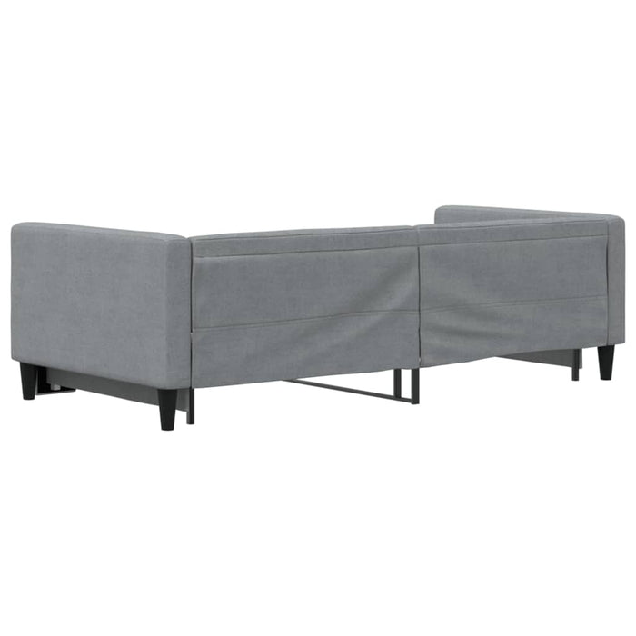 Divano Letto con Letto Estraibile Grigio Chiaro 90x200 Tessuto 3196578