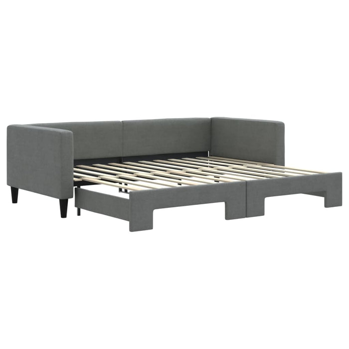 Divano Letto con Letto Estraibile-Sofa Letto-Daybed Grigio Scuro 90x200cm Tessuto 317860